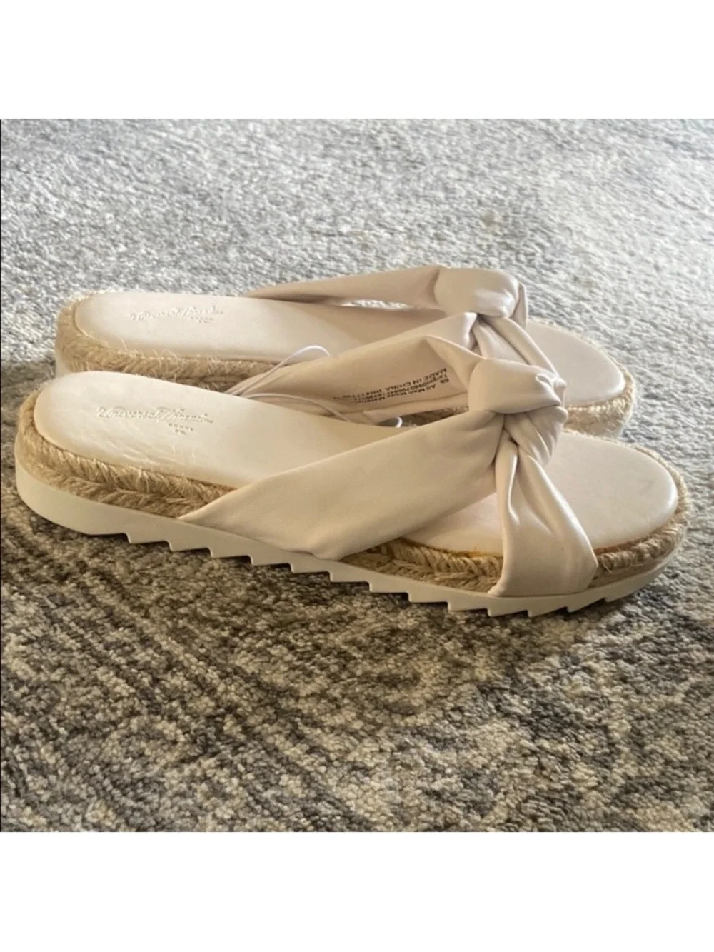Universal Thread Knot-Front Espadrille Slides - Cream - Picture 2 of 6
